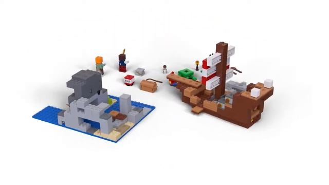 LEGO, КОНСТРУКТОР "Minecraft" "Приключения на пиратском корабле" смотреть онлайн