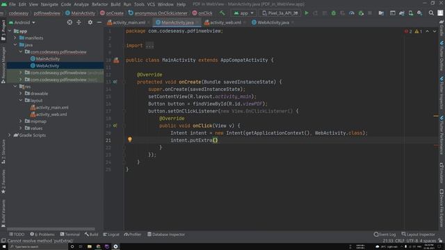 Load PDF in Android using WebView - #AndroidStudio смотреть онлайн