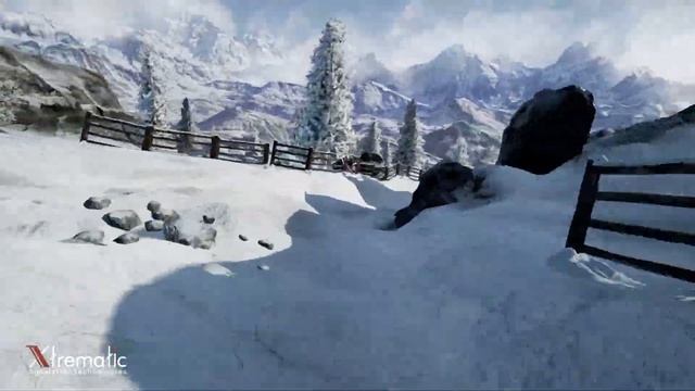 Unreal Snow Slope | 360 Action Virtual Reality Game смотреть онлайн
