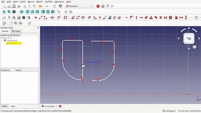 FreeCAD: Sketcher symmetry constraints and ways to mirror geometry Beginners tutor / tips and trick смотреть онлайн