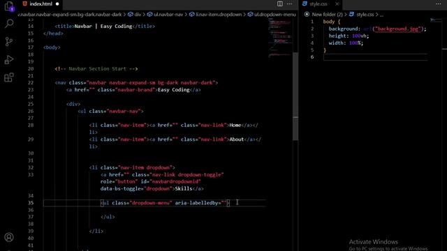 How To Make Navbar Drop Down Menu Using HTML5 CSS3 Bootstrap5 | Source Code in Video Description смотреть онлайн