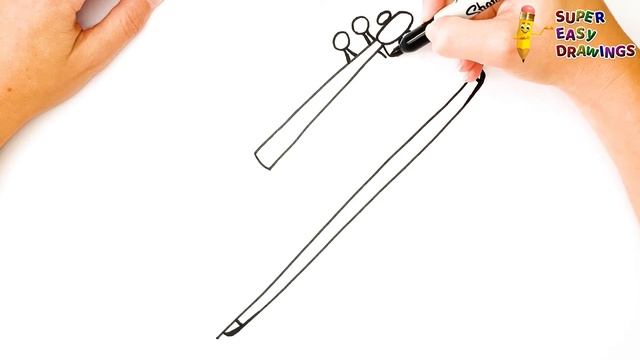 How To Draw A Violin Step By Step ? Violin Drawing Easy смотреть онлайн