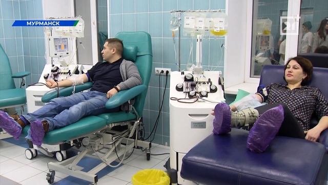 Необычный сказочный гость посетил станцию переливания крови в Мурманске смотреть онлайн