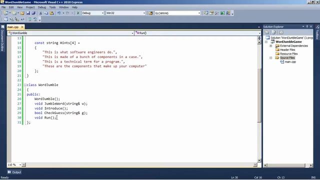 C++ Tutorial: Word Jumble Game Part 1 смотреть онлайн
