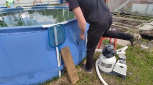 Установка песочного фильтра для бассейна Intex после зимы, обзор и подключение. Модель  SF80220-2