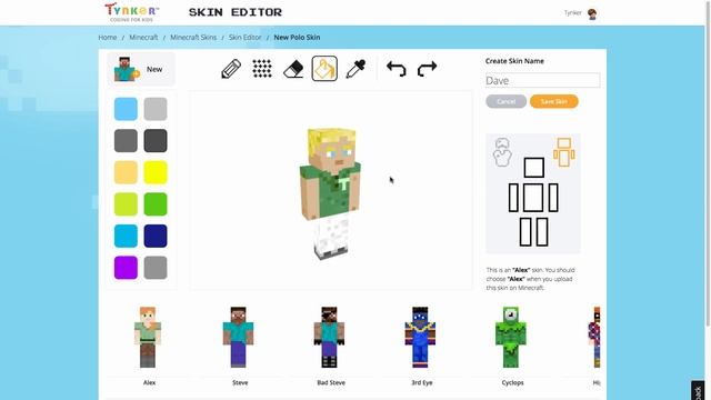 Using Tynker's Skin Editor смотреть онлайн