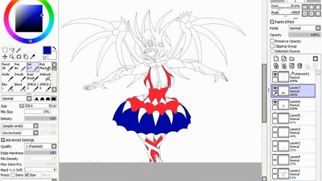 [SPEEDPAINT] DEMONESS \ Paint tool SAI \ by Orb_Master смотреть онлайн