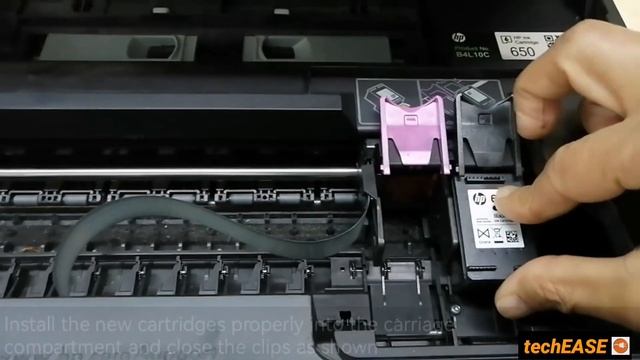 How To Install New Ink Cartridges To Hp 4645 Or 4640 Series Printer Scanner