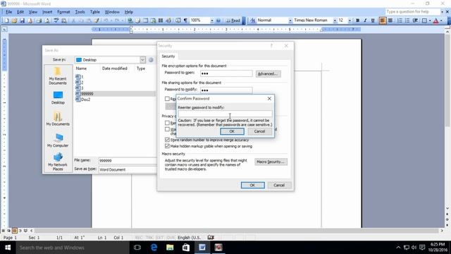 Microsoft Office Word 2003 File Password