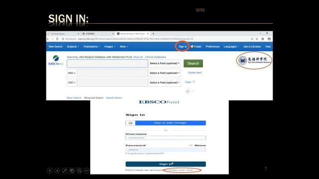 EBSCO login, choose database and set preferences смотреть онлайн