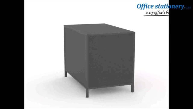 Teknik Office Boulevard Cafe 2 Drawer Filer In Black Finish With Vintage Oak Accents