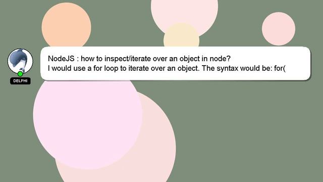 NodeJS : how to inspect/iterate over an object in node? смотреть онлайн