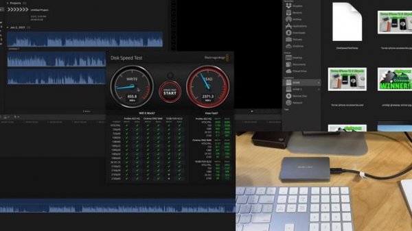 ACASIS Thunderbolt 3 USB 4.0 M.2 Nvme Enclosure 40Gbps - Speed test with iMac