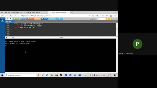 VTU 4 Semester DAA Lab Java Program Experiment 2 on Staff Information and String Tokenizer смотреть онлайн