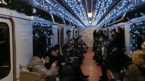Главный Новогодний Метро поезд.Обновленый  Новогодний ёж3  2022. На Таганской-Краснопресенской 7 .