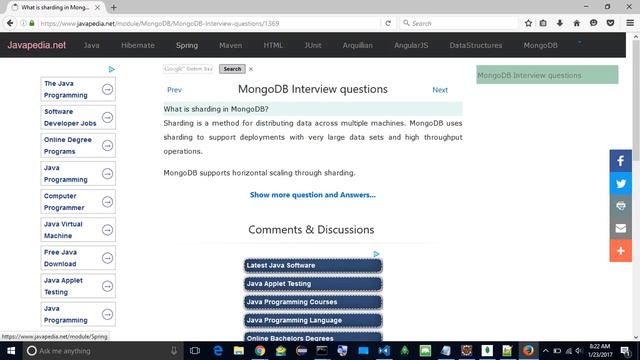 What is sharding in MongoDB?
| javapedia.net смотреть онлайн