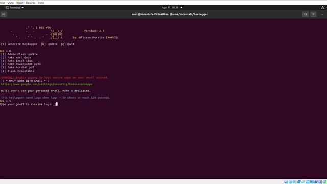 Project Demonstration - RootKit KeyLogger Using Python [BeeLogger] смотреть онлайн