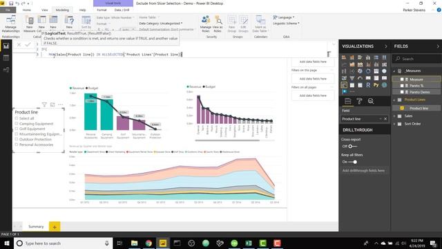 Power BI - Exclude Selections in a Slicer смотреть онлайн
