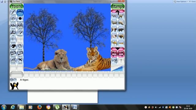 Tux Paint: How to draw forest in Tux Paint смотреть онлайн