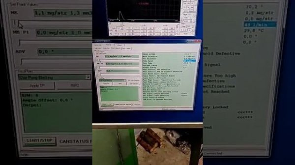 PSG16 test on table with PSGTerminal after P0606 fault repair / Проверка PSG16 после ремонта (P0606