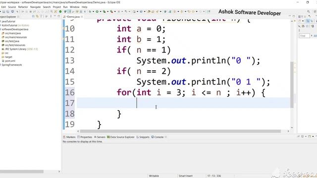 CODING: Fibonacci Series Live Coding in Java with Explanation in Telugu Ashok Software Developer смотреть онлайн