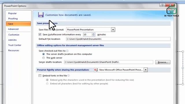 #MS-OFFICE Auto Save Files In Excel,Word, Power Point |SK TecHTooLS| смотреть онлайн