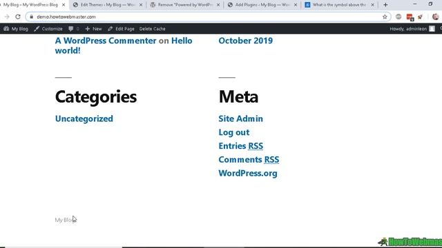 How to Remove Proudly Powered By Wordpress Footer Credits Tutorial смотреть онлайн