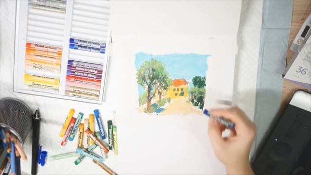 Обзор масляной пастели Pentel. Мои первые рисунки смотреть онлайн