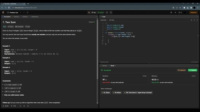 Leetcode, 1 Two Sum шестая задача смотреть онлайн