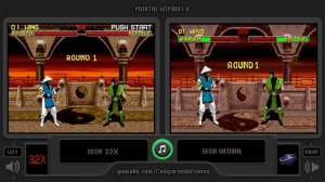 Mortal Kombat II (Sega 32X vs Sega Saturn) Side by Side Comparison