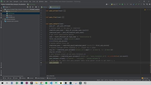 Pass Network - Python Football Data Analysis and Visualization смотреть онлайн