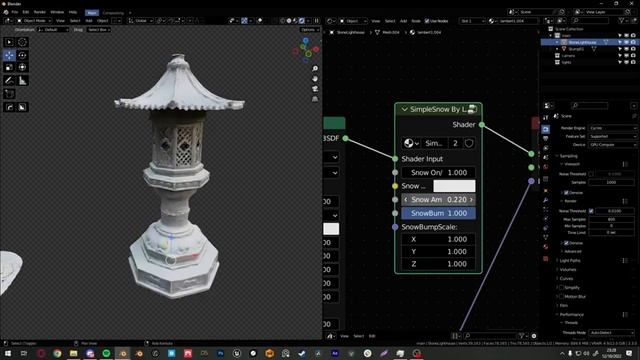 How to add snow to any asset - Blender Tutorial смотреть онлайн
