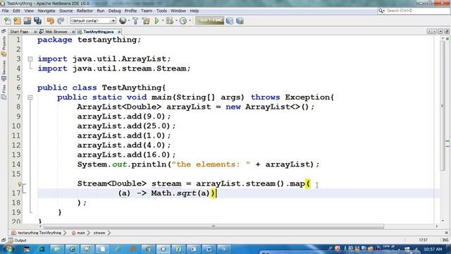 Java ► using mapping to compute the product of square root of array elements in the list смотреть онлайн