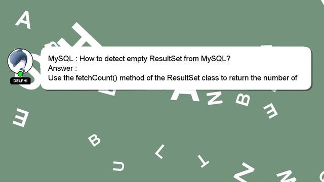 MySQL : How to detect empty ResultSet from MySQL? смотреть онлайн