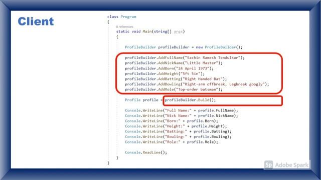 Design Patterns - Fluent Builder Pattern with Cricket Player Profile Example смотреть онлайн