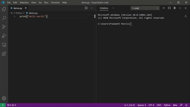 3.4 Hello World | Python in Sinhala смотреть онлайн