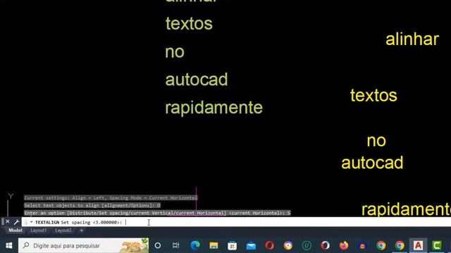 Como ALINHAR TODO O TEXTO rapidamente no AUTOCAD смотреть онлайн