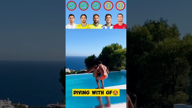 Ronaldo vs Messi vs Neymar vs Ibrahimovic vs Dybala : Diving Challenge🏊🏻♂️😍 смотреть онлайн