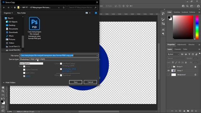 Cara Menyimpan File Format PNG atau Transparan Background смотреть онлайн
