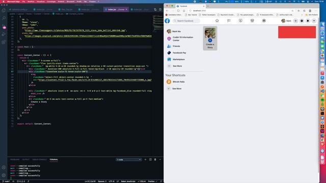Facebook UI with React JS (NEXT JS) смотреть онлайн