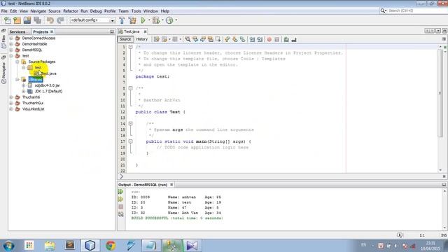 Hướng dẫn kết nối sql server với java смотреть онлайн