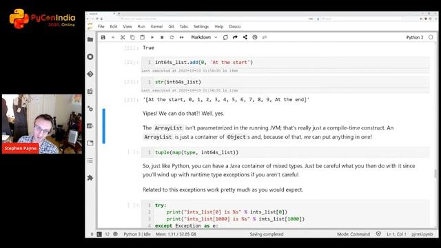 Sponsored Talk: Fun with Melding Java and Python - Stephen Payne (D E Shaw) смотреть онлайн