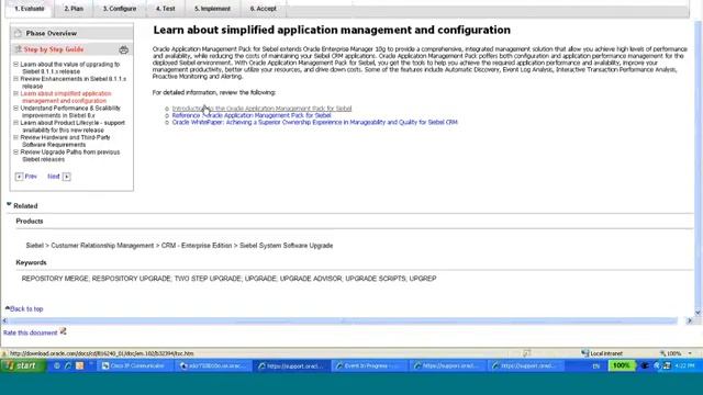 Siebel CRM - Siebel from 7.8.x or 8.0.x to 8.1.1.x (Doc ID 259.1) - Walkthrough смотреть онлайн