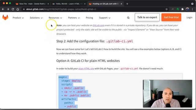 HOW TO Build and Host a Static Web Page with GitLab Pages смотреть онлайн