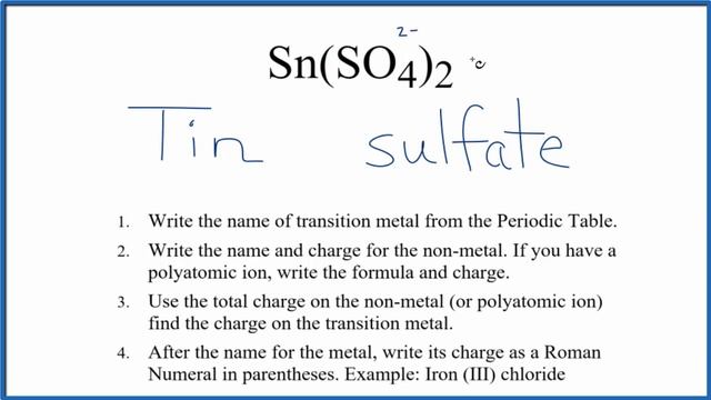 How to Write the Name for Sn(SO4)2 смотреть онлайн