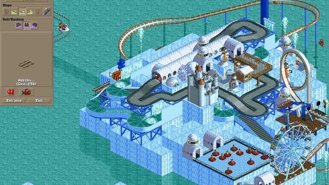 Rollercoaster Tycoon Loopy Landscapes #13 (Iceberg Islands: Building challenge) смотреть онлайн
