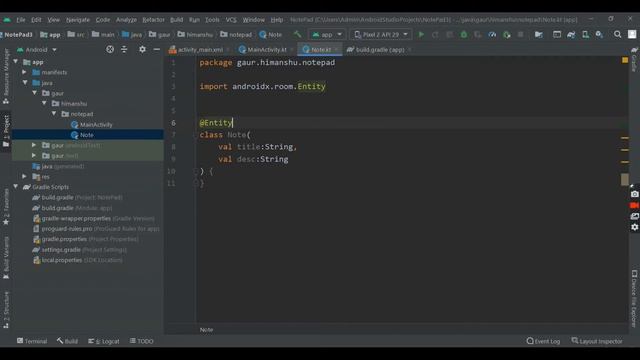 Create an Entity for our Room Database using [KOTLIN] смотреть онлайн