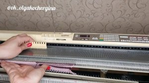 Интарсия на вязальной машине brother основной кареткой.