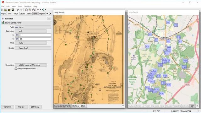 Georegistration - Save and Load Control Points смотреть онлайн