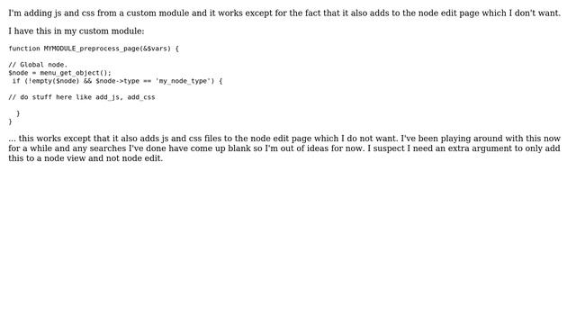 Drupal: Adding js and css from a module but only to node view, not node edit (2 Solutions!!) смотреть онлайн